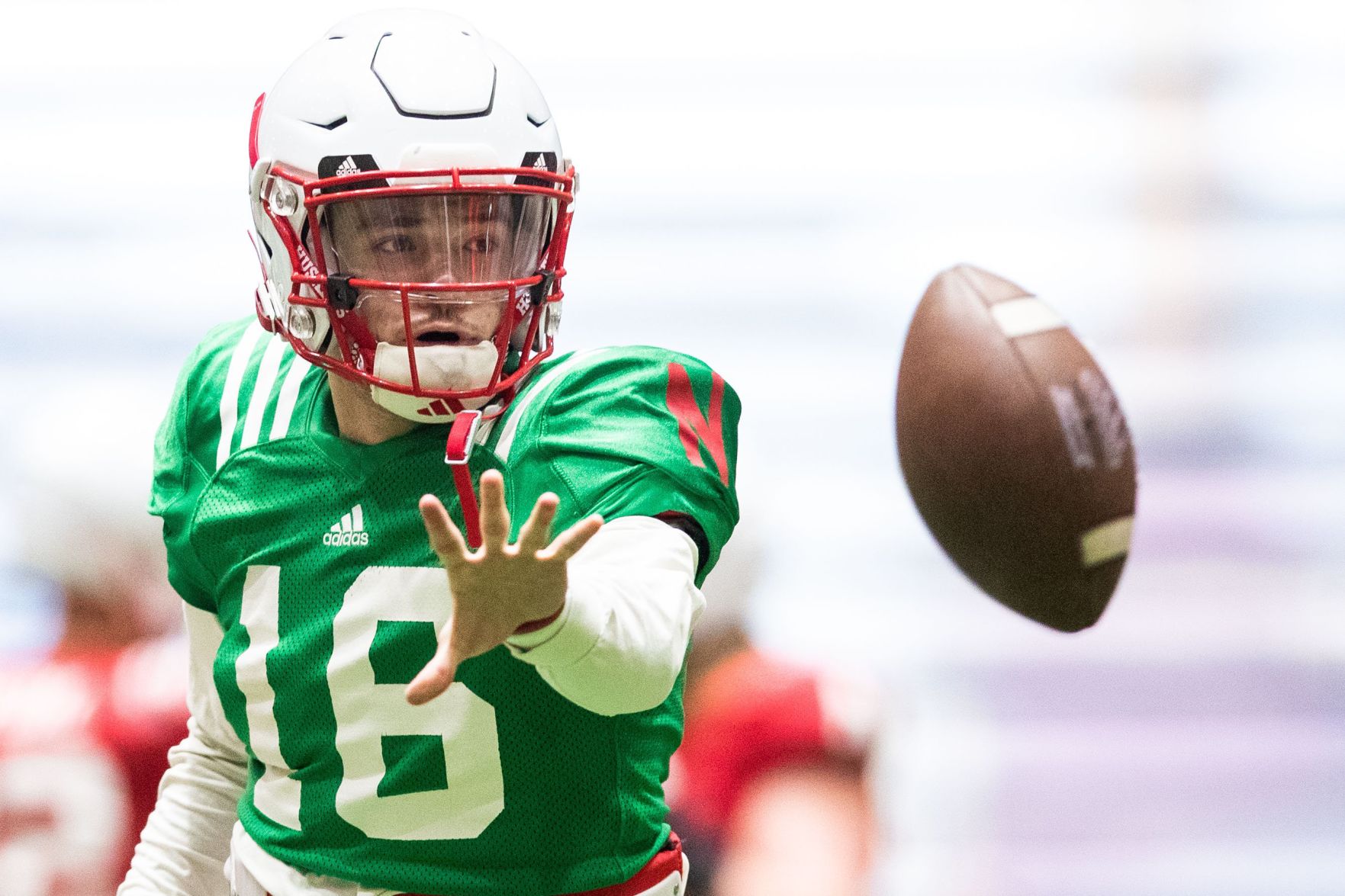 Nebraska worked through practice on April 3, 2019 in Lincoln.